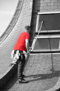 Nettoyage vitres difficile d'accès sur toit